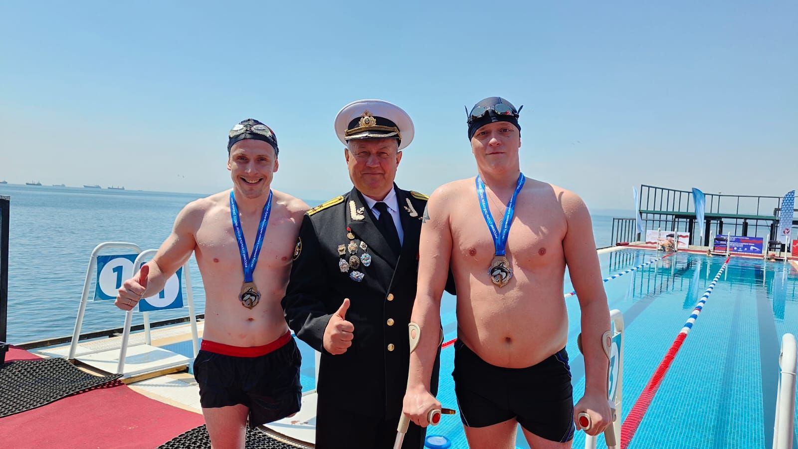 В МЕЖДУНАРОДНОМ ЗАПЛЫВЕ ПОБЕДЫ ПРИНЯЛИ УЧАСТИЕ ВЕТЕРАНЫ СВО ТРЕНИРОВАВШИЕСЯ НА БАЗЕ СПОРТЦЕНТРА ХАБАРОВСКОГО ФИЛИАЛА ЦСКА