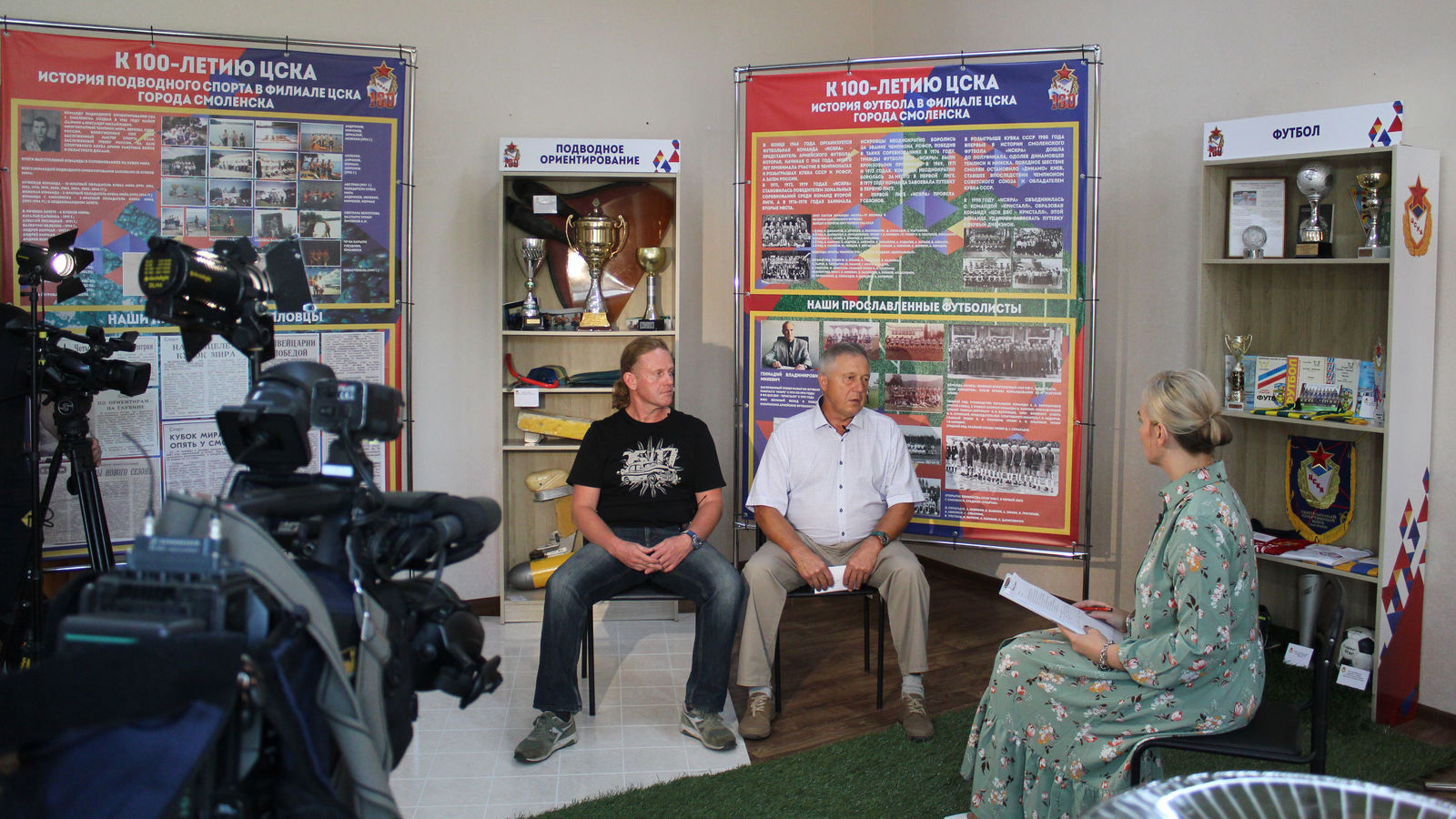 Прославленные армейские спортсмены-подводники стали героями интервью ГТРК «Смоленск»