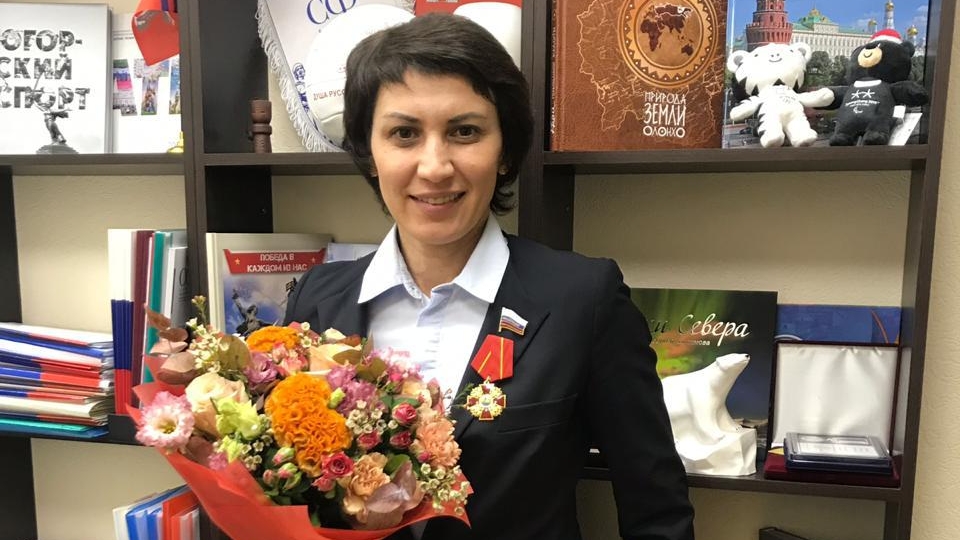 Олимпийская чемпионка по легкой атлетике Татьяна Лебедева удостоена ордена Александра Невского