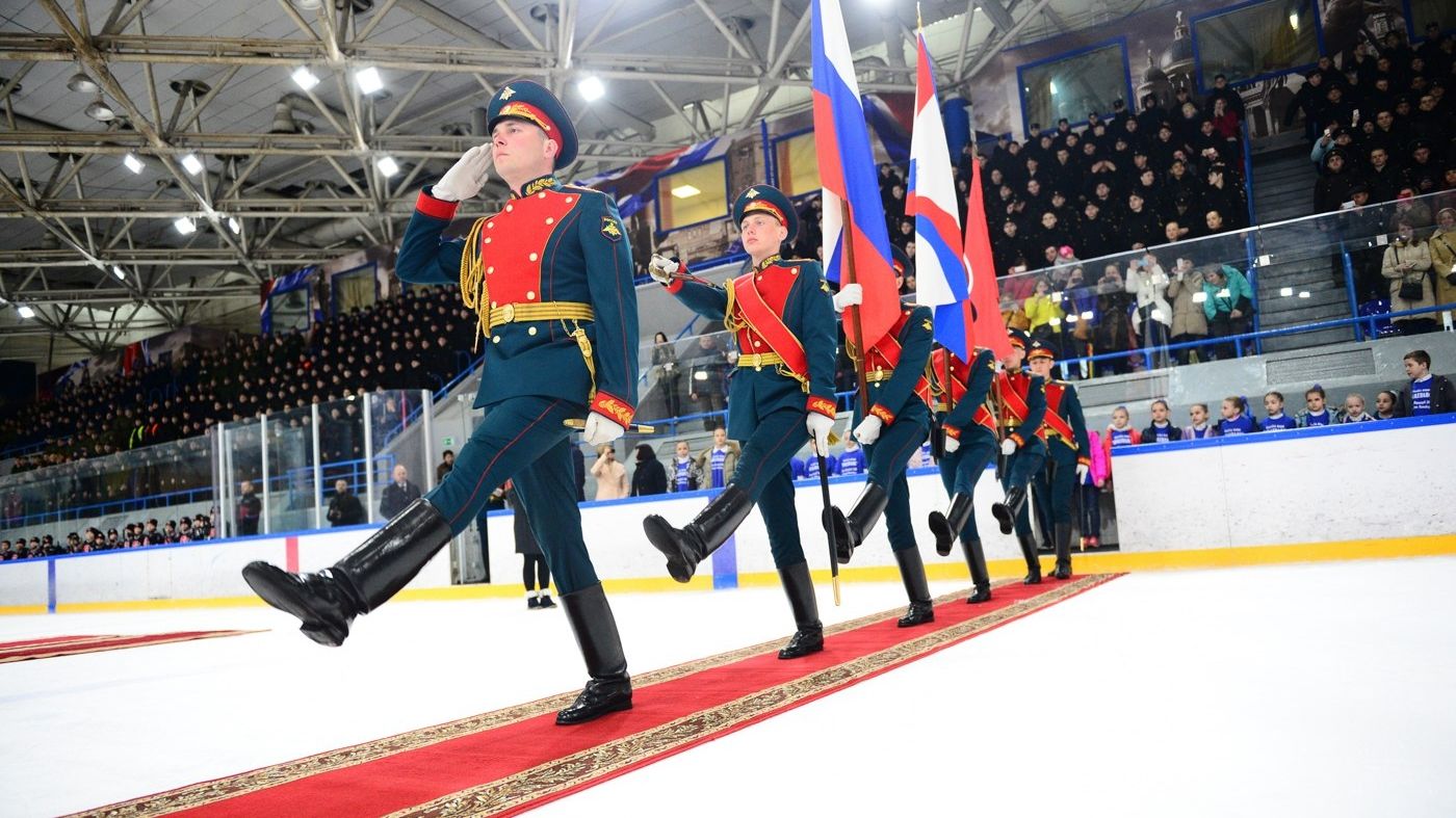 На базе ЦСКА/СПб юные хоккеисты вступили в ряды «Юнармии»