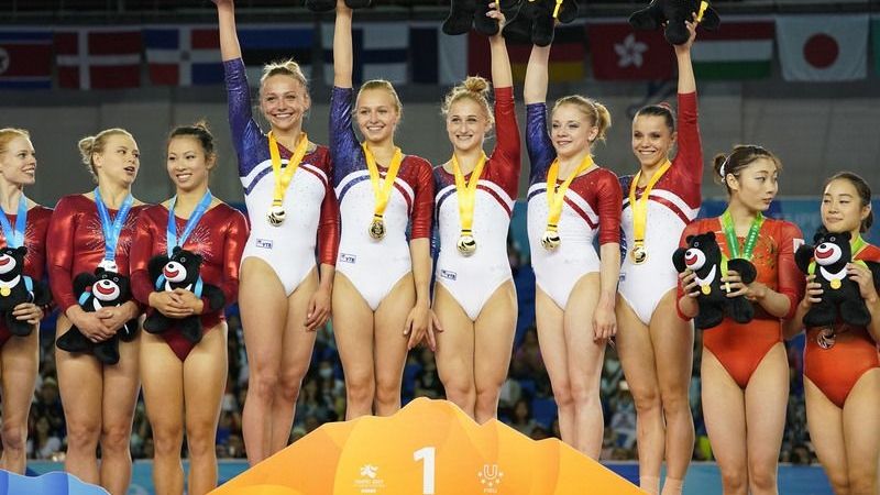 Серебряные призеры ОИ-2016 по спортивной гимнастике Мария Пасека и Дарья Спиридонова стали победительницами Универсиады-2017