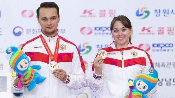 Спортсмены ЦСКА Анастасия Галашина и Владимир Масленников завоевали «бронзу» на чемпионате мира в стрельбе из пневматической винтовки с 10 м