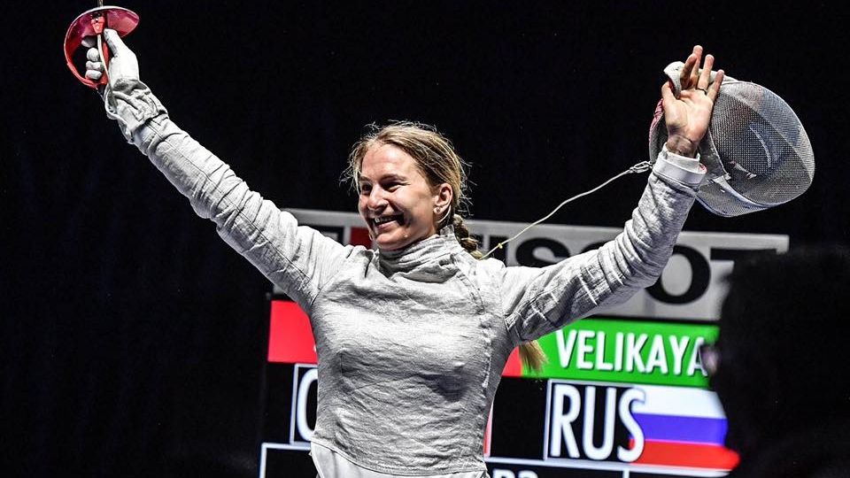 Спортсменка ЦСКА Софья Великая – победительница турнира «Московская сабля» София Позднякова – третья