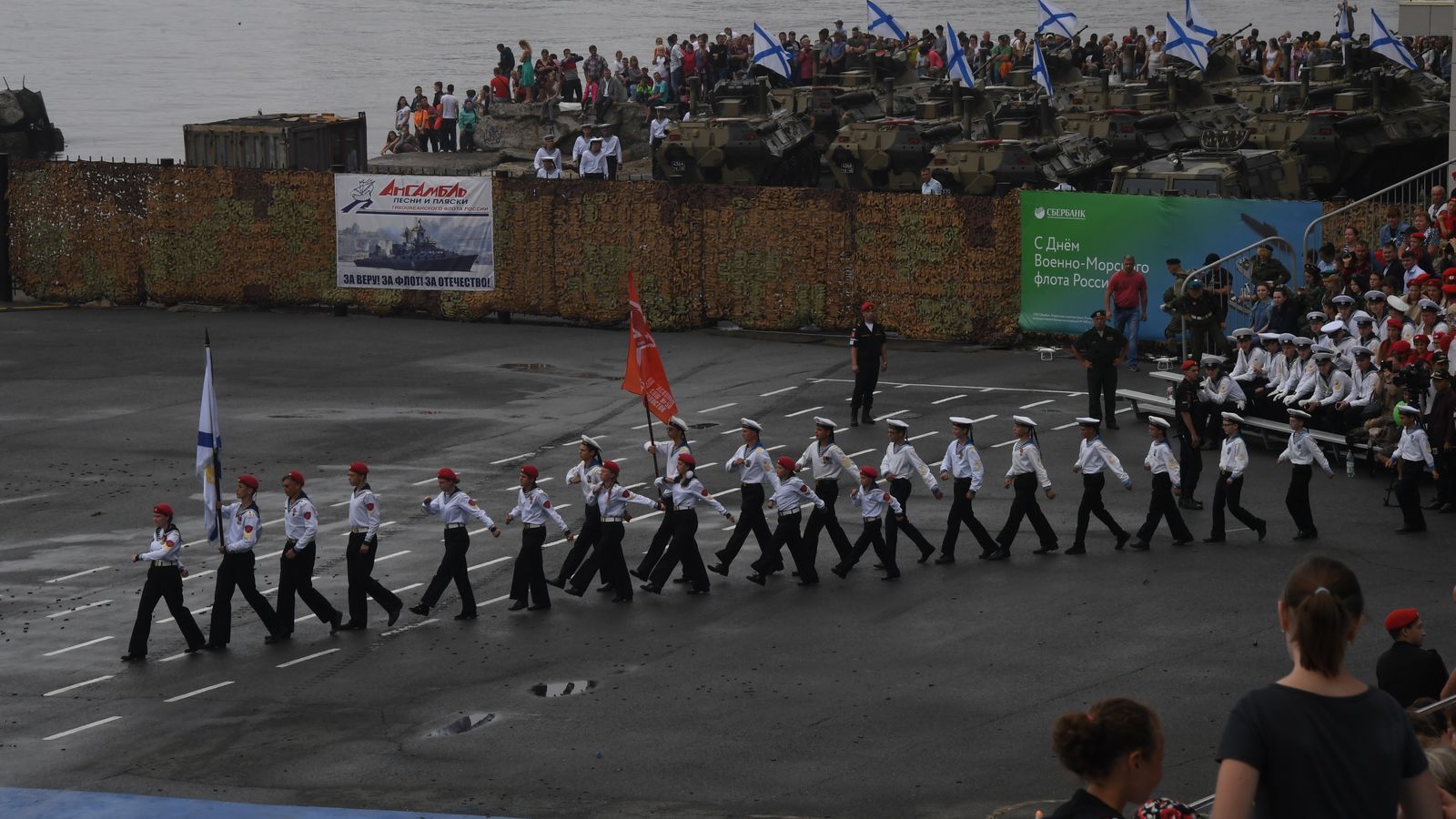 В торжествах в честь Дня ВМФ приняли участие юнармейцы – воспитанники СЦМиФП (г. Владивосток) филиала ЦСКА/Хабаровск