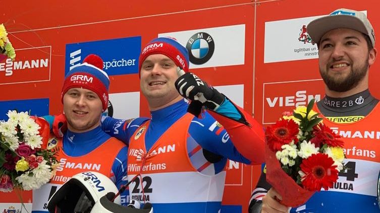 Армейские саночники завоевали два «золота» и «серебро» на этапе Кубка мира в Латвии