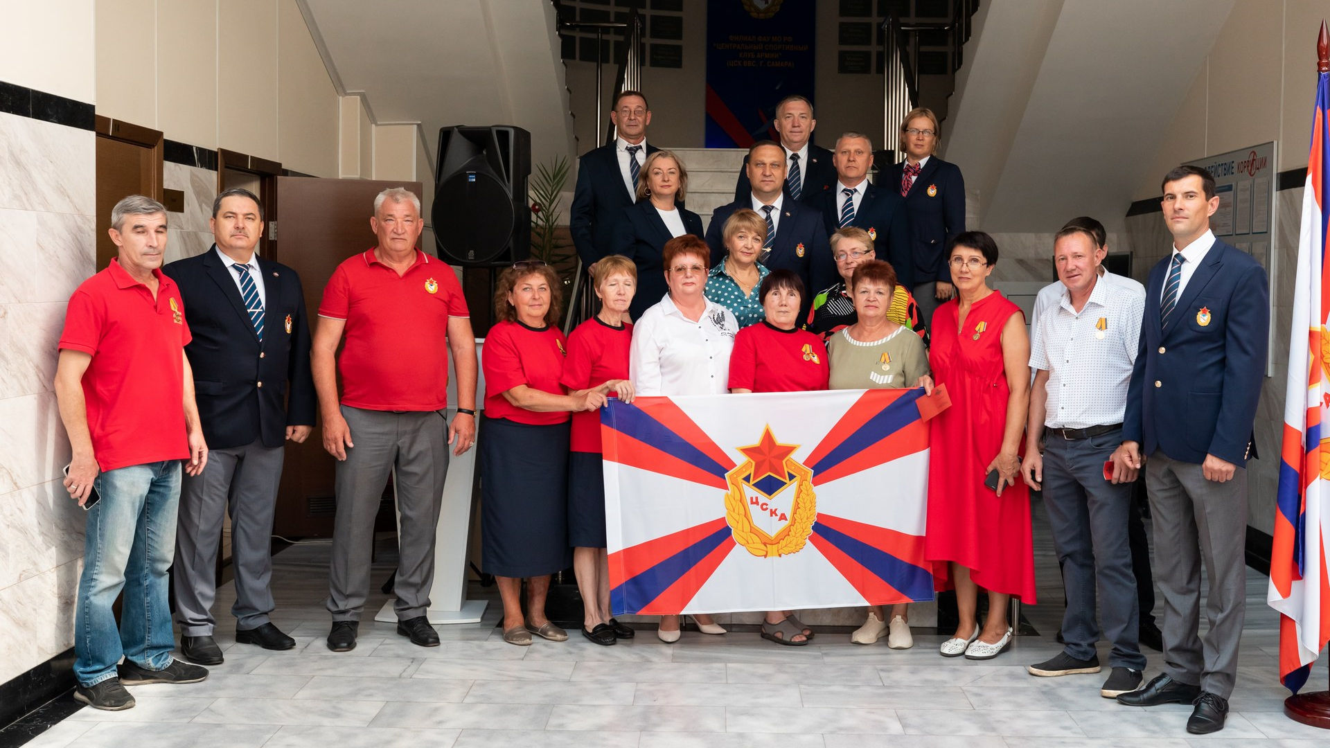 В ЦСКА/Самара прошло торжественное построение приуроченное ко Дню Военно-воздушных Сил и Дню физкультурника