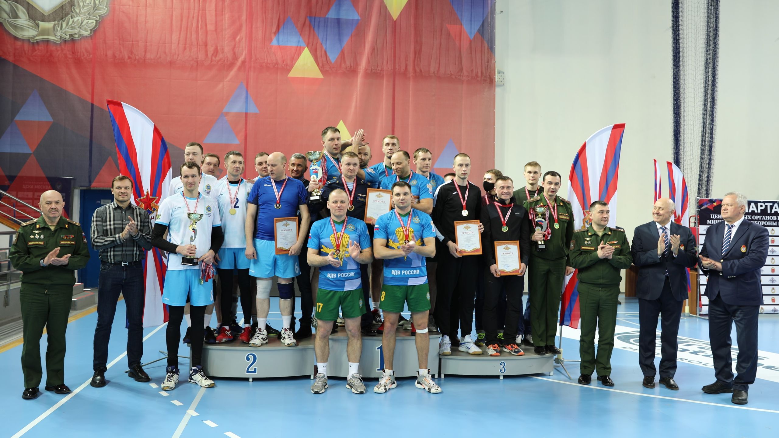 Команды ГУК МО РФ ДЖО МО РФ и Командования ВДВ выиграли турнир по волейболу Спартакиады ЦОВУ МО РФ