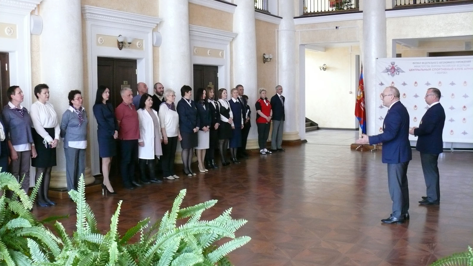 На торжественном построении в честь 99-летия армейского Клуба в филиале ЦСКА/Хабаровск поощрили лучших