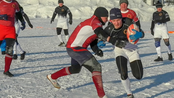 На базе спортивного центра г. Североморск филиала ЦСКА/Санкт-Петербург состоялся финал чемпионата Северного флота по снежному регби