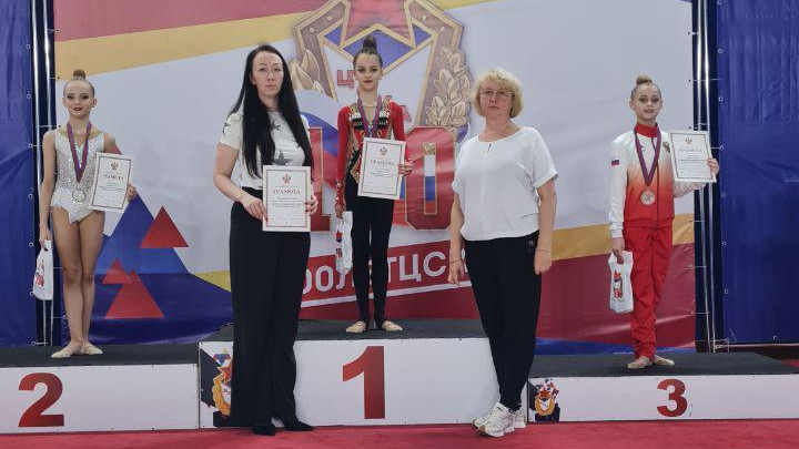 Воспитанница спортивной школы ЦСКА г. Геленджик Надежда Димитриади – обладательница золотой медали Первенства Краснодарского края по художественной гимнастике