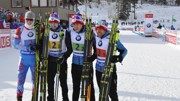 Армейские биатлонисты стали третьими в составе эстафетной команды на этапе Кубка мира в канадском Кэнморе