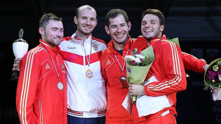 Сергей Ходос (ЦСКА) в третий раз подряд стал обладателем Кубка России по фехтованию