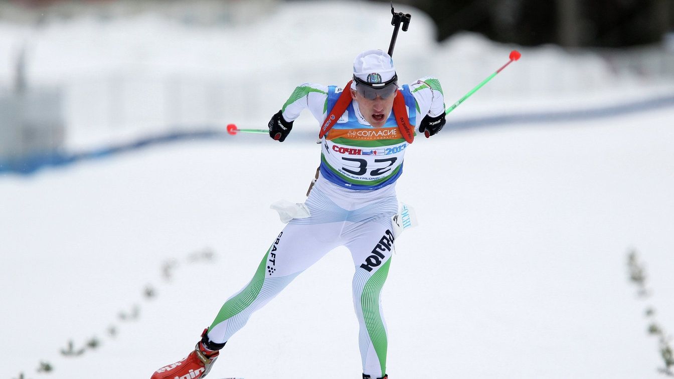 Открытая тренировка сборной Вооруженных Сил России по биатлону в Сочи