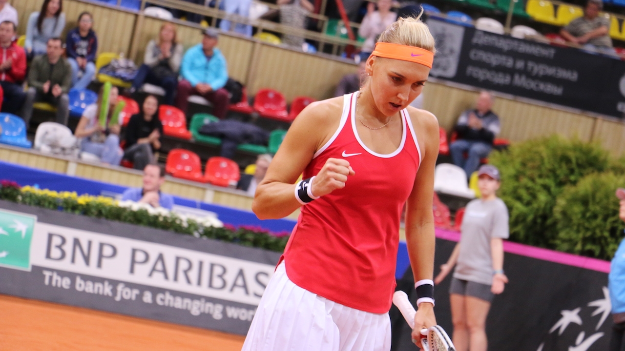 Елена Веснина (ЦСКА) победила в первой встрече Кубка Федерации против сборной Бельгии