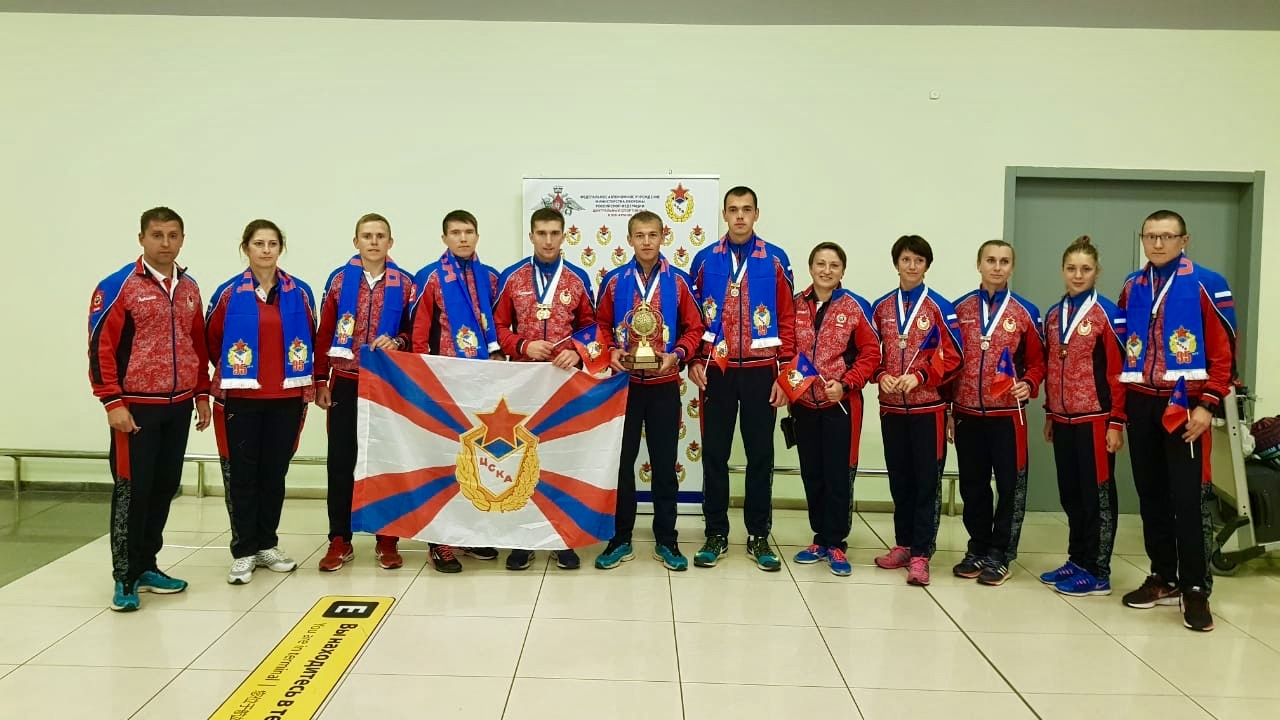 Сборная Вооруженных Сил РФ по международному военному пятиборью вернулась в Москву с тремя золотыми и одной серебряной наградой чемпионата мира CISM