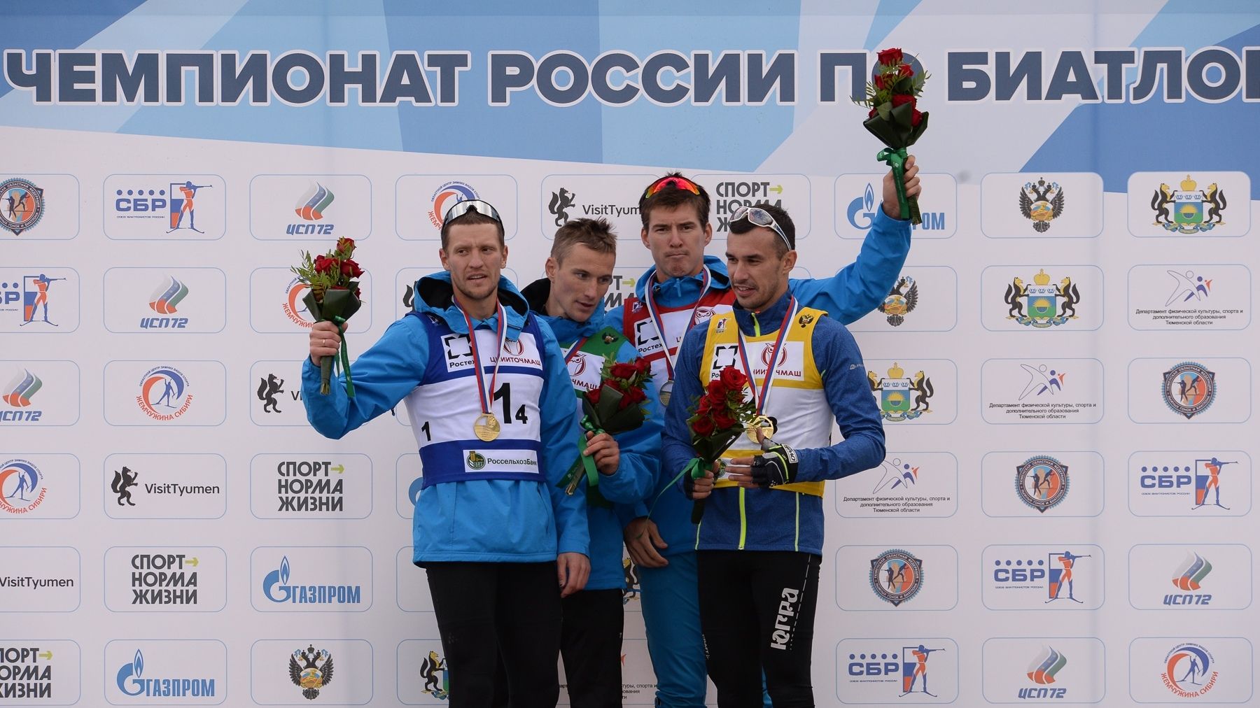 Команда армейского биатлониста Петра Пащенко победила в эстафете на чемпионате России по летнему биатлону