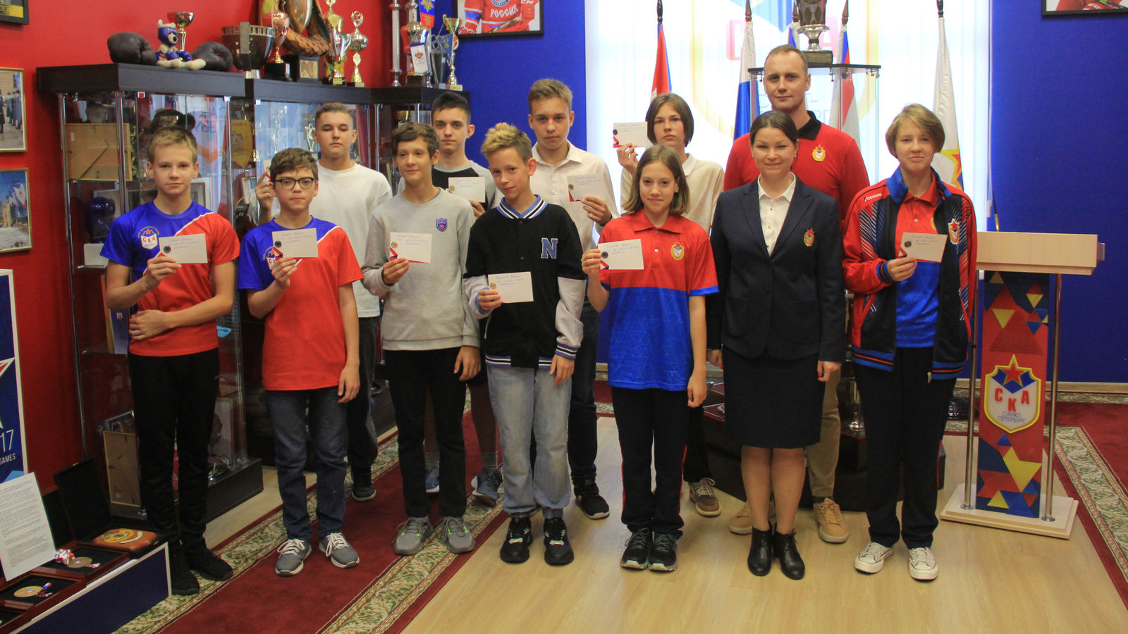 Торжественное вручение разрядных значков воспитанникам спортивной школы филиала ЦСКА г. Санкт-Петербург