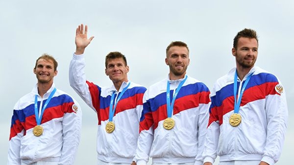 Олег Гусев (ЦСКА) выиграл «золото» в соревновании байдарок-четвёрток на II Европейских играх в Минске