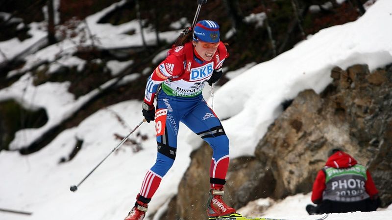 Светлана Слепцова (ЦСКА) выиграла серебро в спринте на этапе Кубка IBU