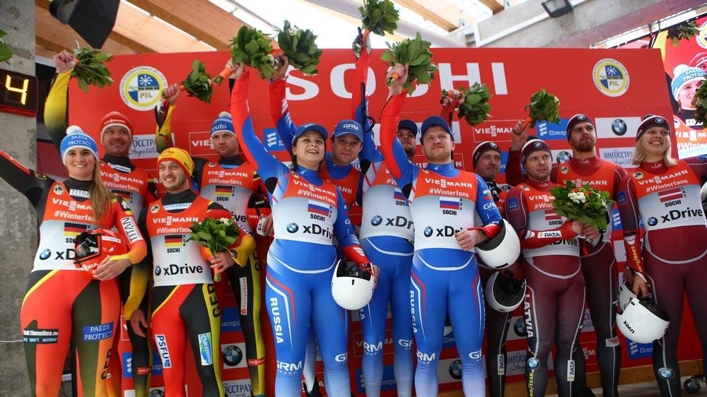 Саночники ЦСКА завоевали все золотые награды в пяти дисциплинах во второй день этапа Кубка мира в Сочи
