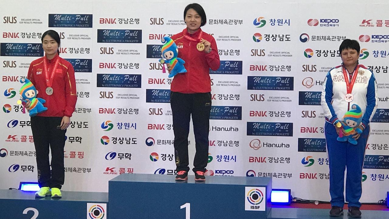 Стрелок ЦСКА Ирина Измалкова завоевала три награды на чемпионате мира по стрельбе