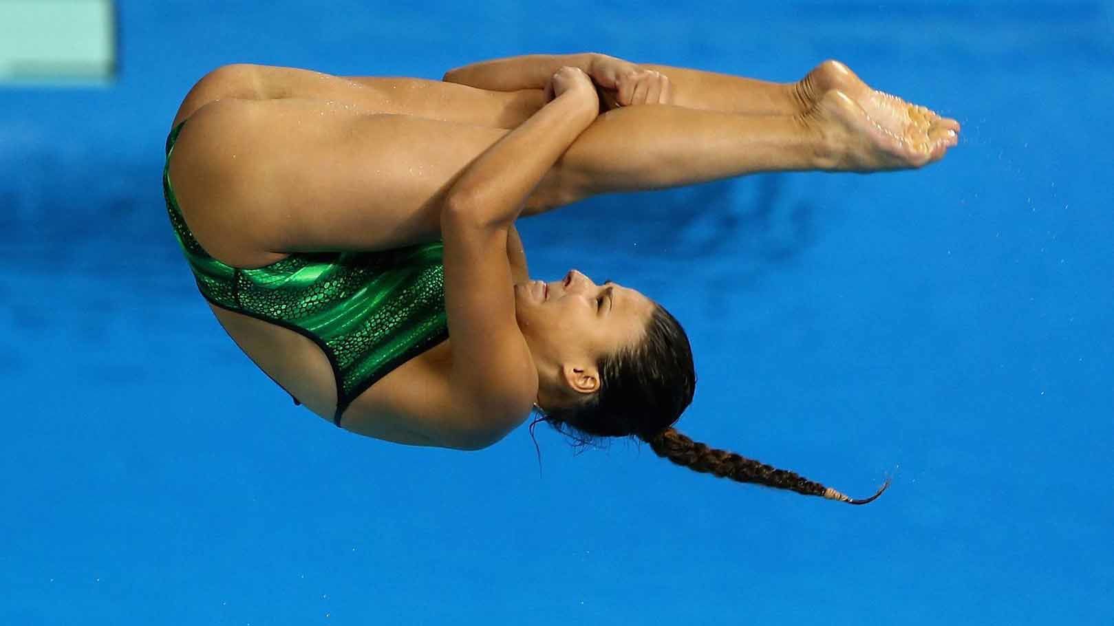 Мария Полякова выиграла «золото» чемпионата России по прыжкам в воду в миксте