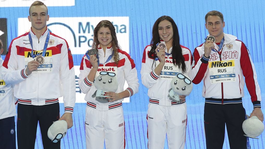 Армейский пловец Владимир Морозов стал бронзовым призером в смешанной эстафете на чемпионате мира