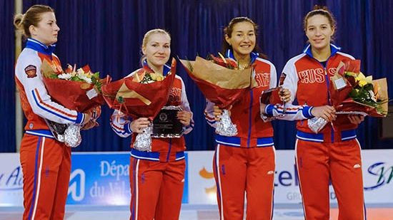 Рапиристки ЦСКА Инна Дериглазова и Анастасия Иванова выиграли серебро на этапе Кубка мира в командном турнире