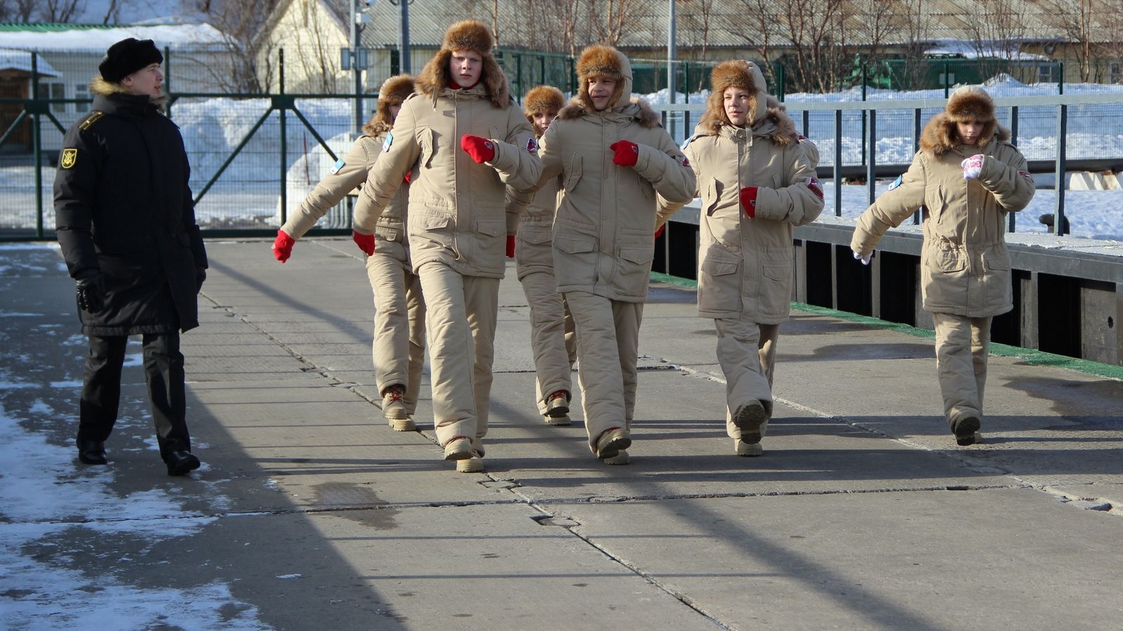 Североморские юнармейцы проходят начальную подготовку на Северном флоте