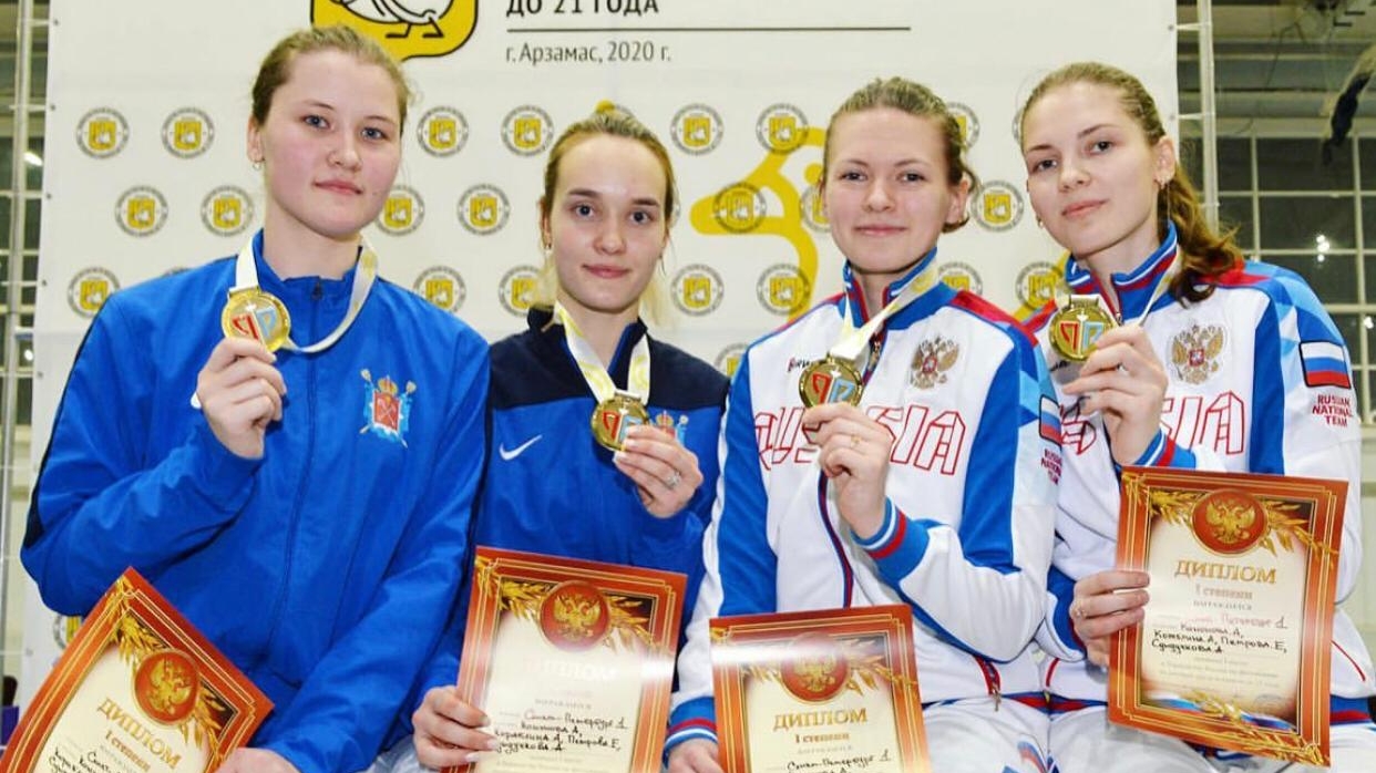 Рапиристки ЦСКА/Санкт-Петербург выиграли командное «золото» Первенства России