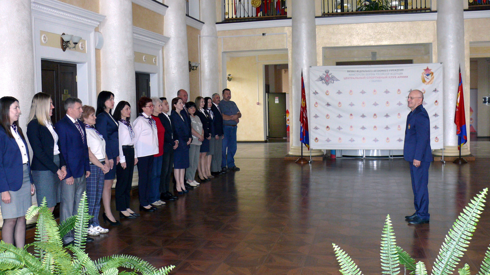 В филиале ЦСКА/Хабаровск прошло построение в связи с началом летнего периода обучения