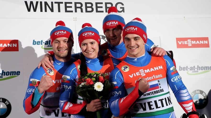 Армейские саночники Татьяна Иванова и Семен Павличенко завоевали четыре награды на чемпионате мира в Германии