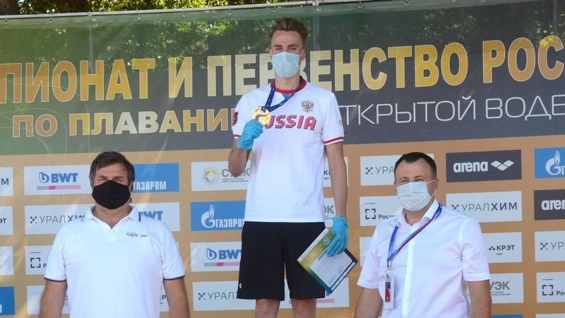Армеец Кирилл Абросимов первенствовал на дистанции 10 км на чемпионате России по плаванию на открытой воде Артем Мамушкин – третий