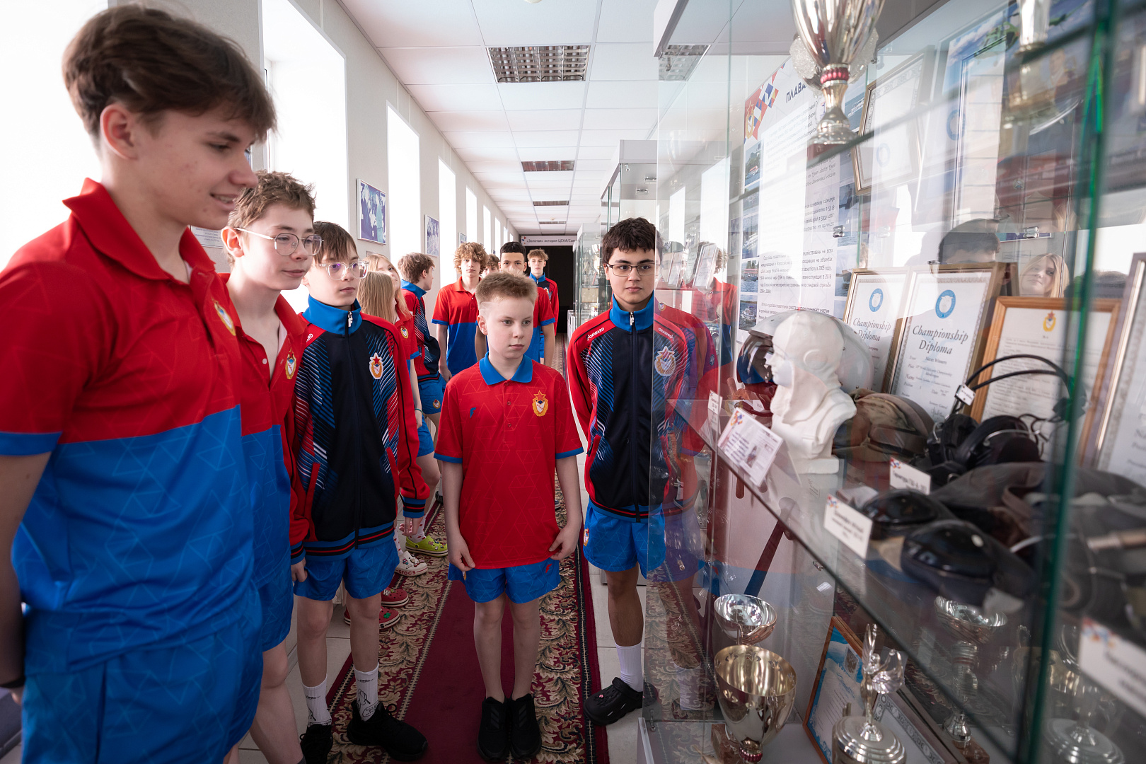 Пловцы спортивной школы «ЦСКА-Одинцово» посетили музей ЦСК ВВС