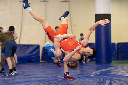 Спортивная группа по греко-римской борьбе