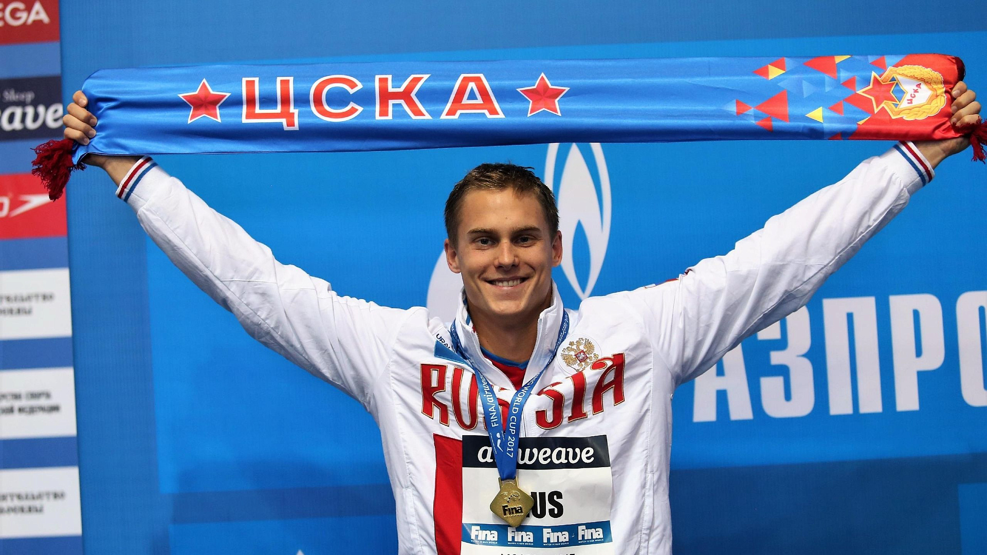 Владимир Морозов (ЦСКА) победил на дистанции 50 метров вольным стилем на втором этапе Кубка мира по плаванию в Дохе