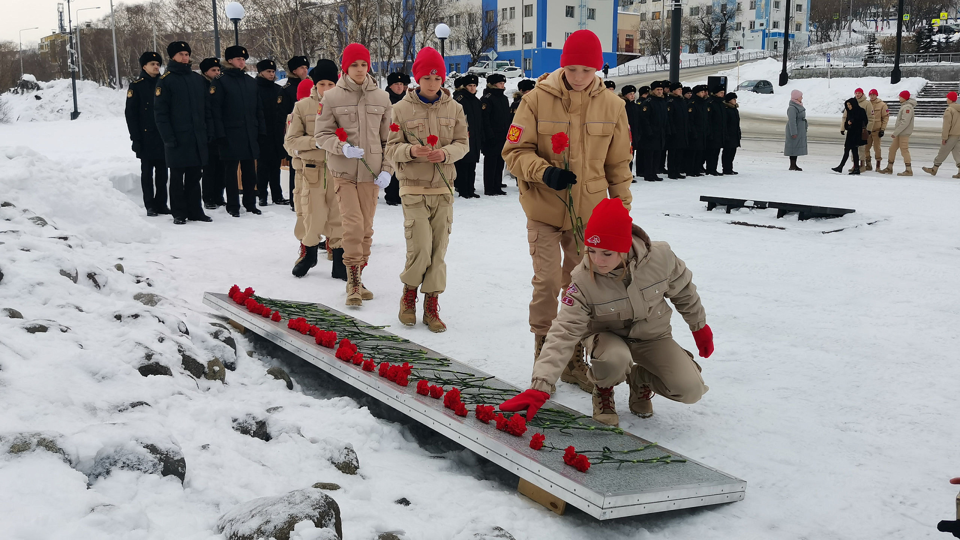 Юнармейцы СОК (г. Вилючинск) филиала ЦСКА/Хабаровск приняли участие в митинге в честь Дня героев Отечества