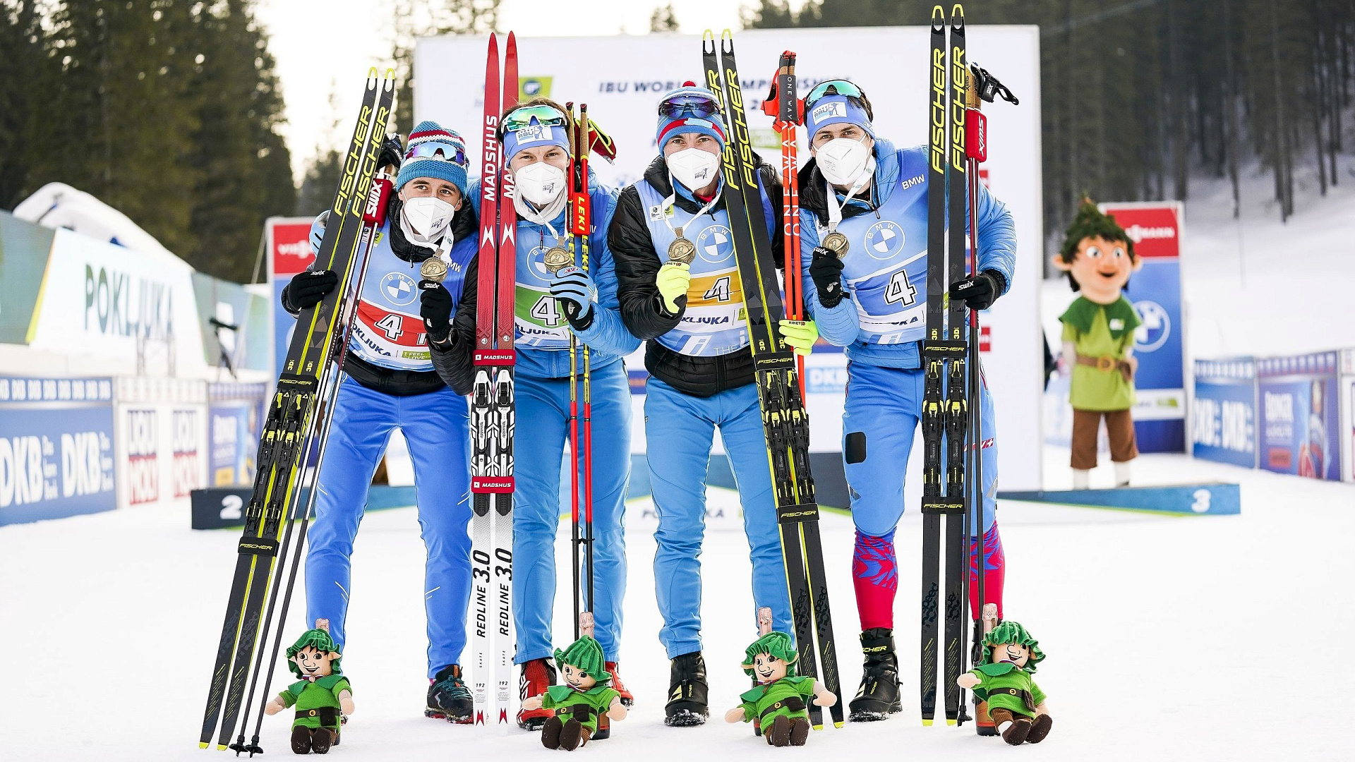 Армейцы Александр Логинов Матвей Елисеев и Эдуард Латыпов стали третьими в эстафете на чемпионате мира в Поклюке