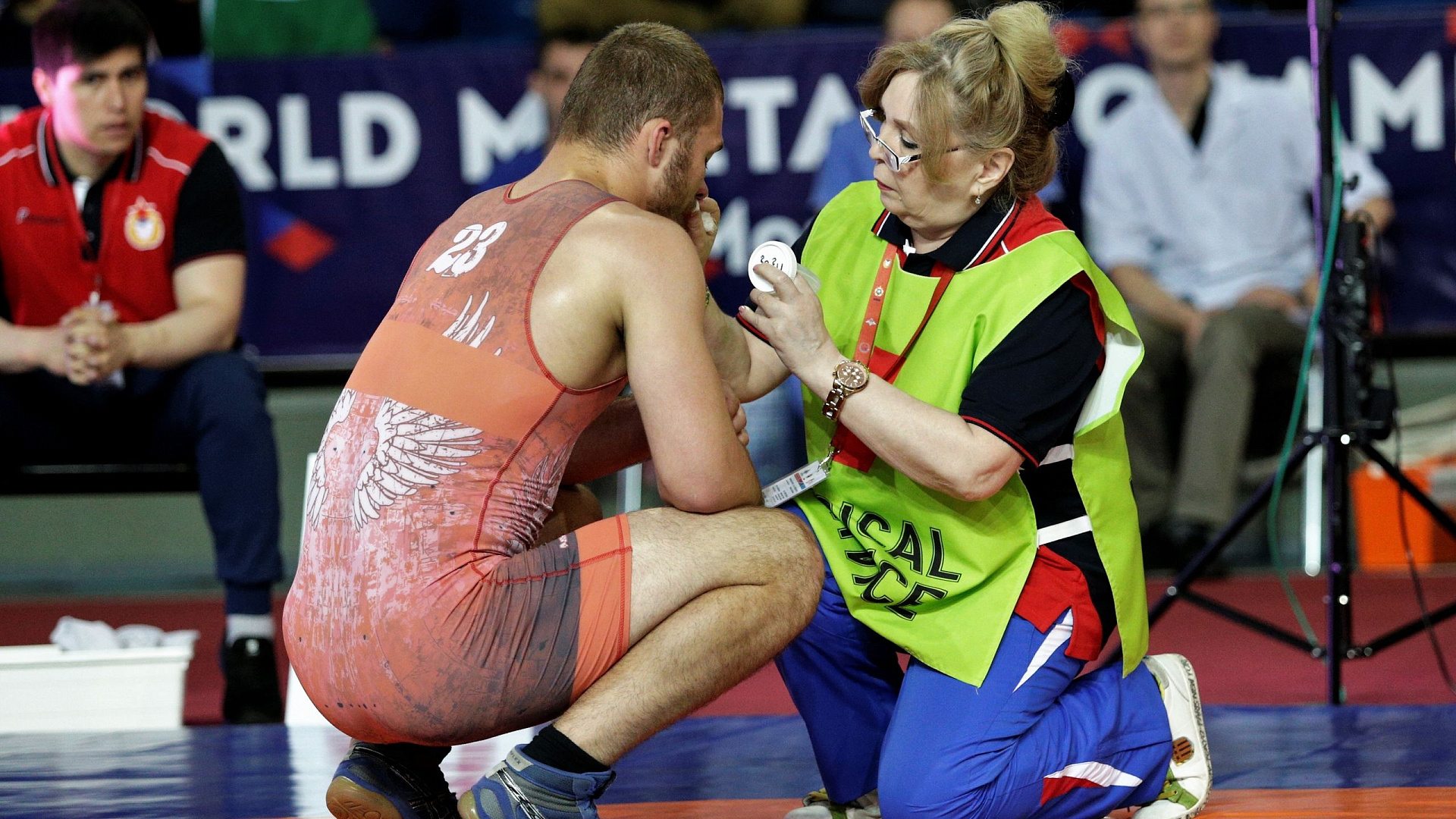 Медицинское и линвистическое обеспечение чемпионата мира CISM по спортивной борьбе