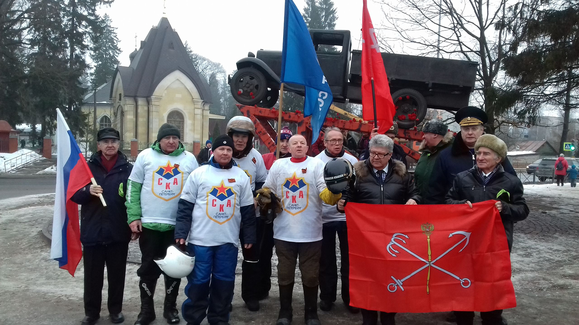 Ветераны ЦСКА/СПб приняли участие в мотопробеге посвященном 74-й годовщине освобождения Ленинграда