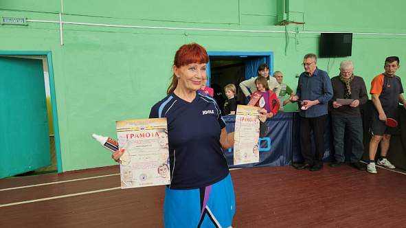 Сотрудница СОК (г. Вилючинск) филиала ЦСКА/Хабаровск Нина Титус завоевала «серебро» на турнире ветеранов по настольному теннису