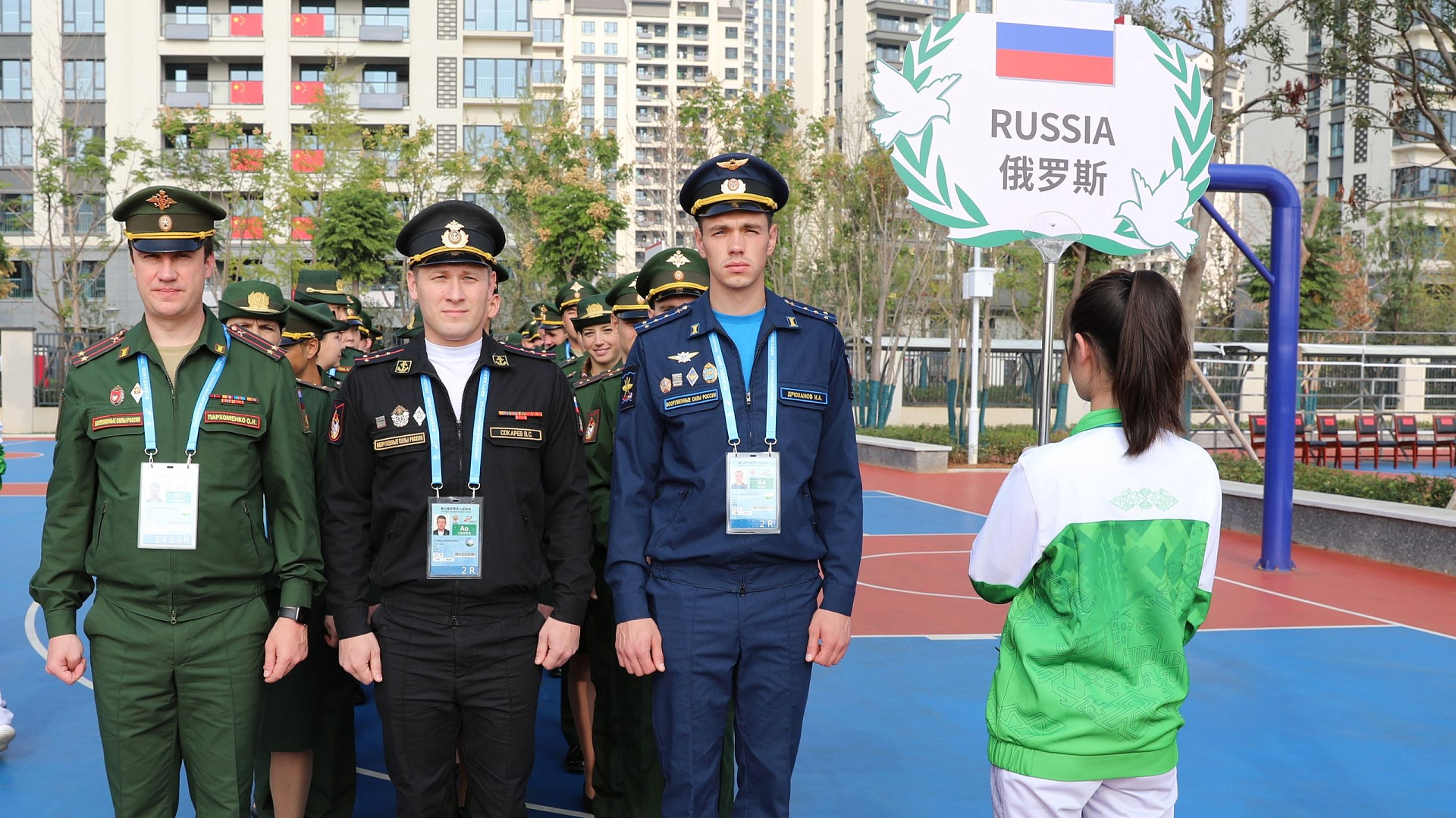 В деревне спортсменов Всемирных военных игр прошла церемония поднятия флага Российской Федерации