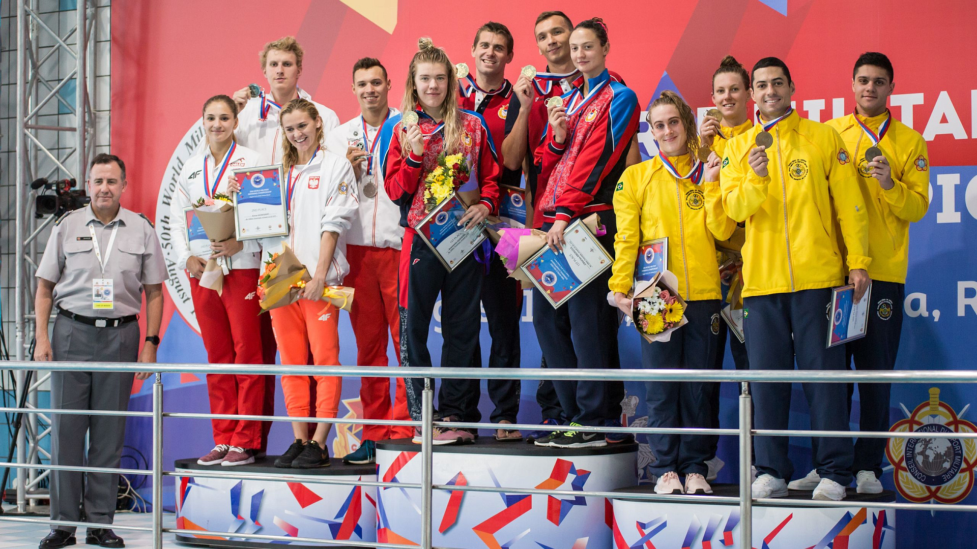 Спортсмены сборной Вооруженных сил РФ завоевали 10 медалей и установили 2 рекорда турнира в стартовый день 50-го чемпионата мира CISM по плаванию в Самаре