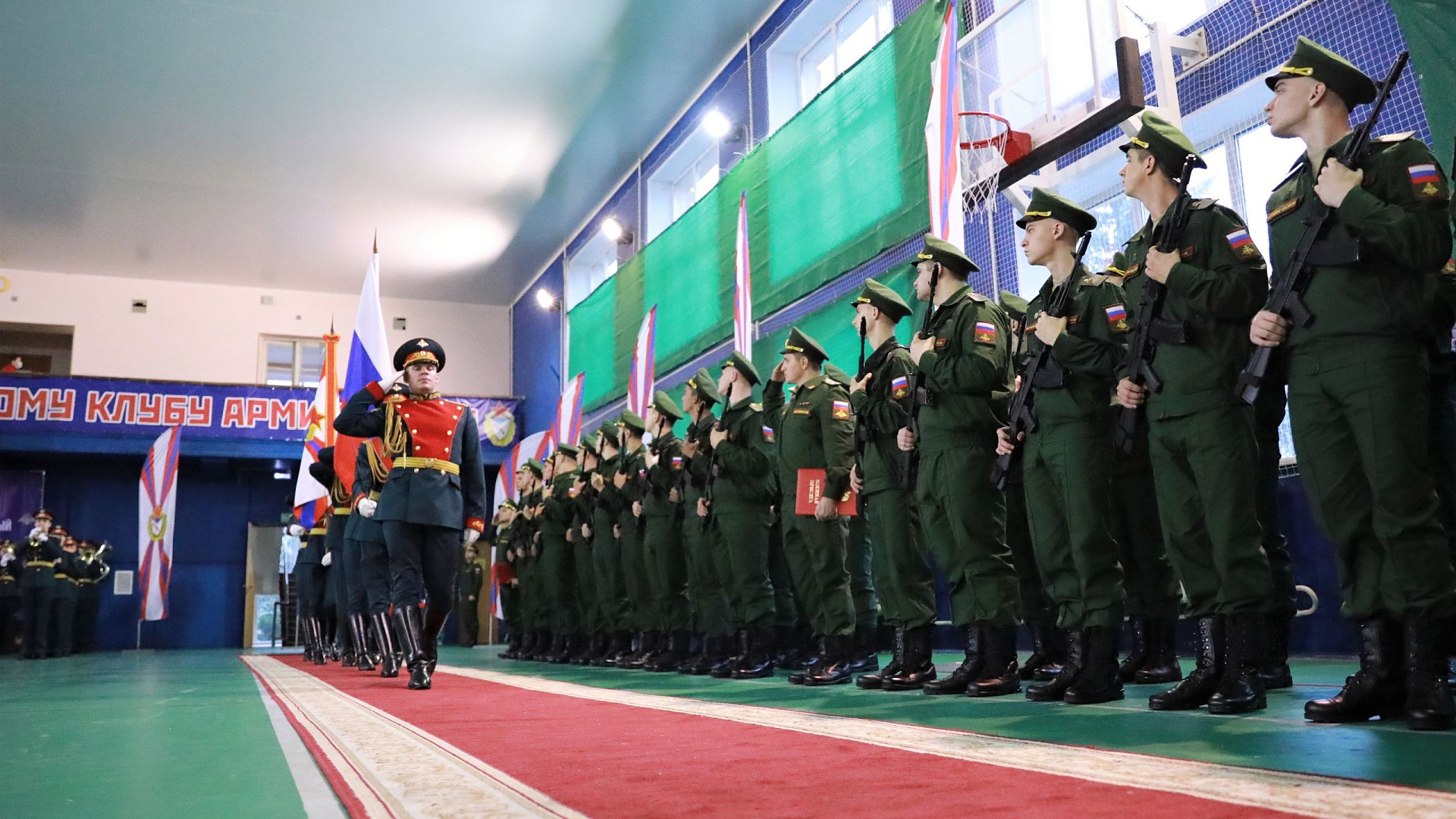 40 новобранцев спортивной роты ЦСКА г. Балашиха (Московская область) приняли военную присягу