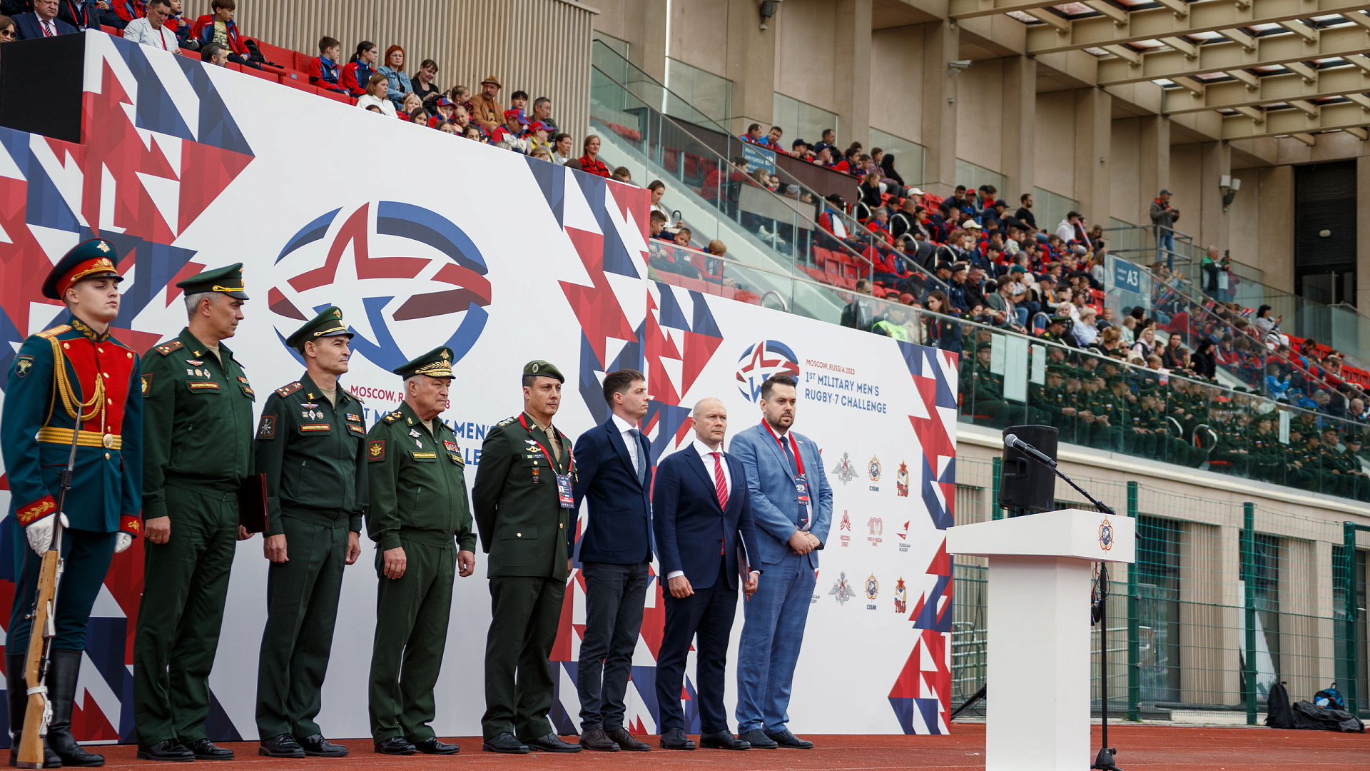 Замминистра Николай Панков открыл первый в истории чемпионат Международного совета военного спорта по регби-7